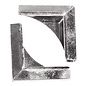 Rayher Metalen sierhoekjes 21x21mm zilver 4st.