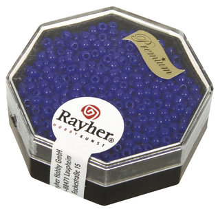 Rayher Premium-rocailles 2,2 mm Royal blauw 12g, opaque