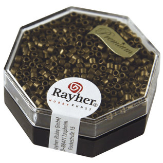 Rayher Delica-rocailles 2,2 mm rook top 4g. metallic mat