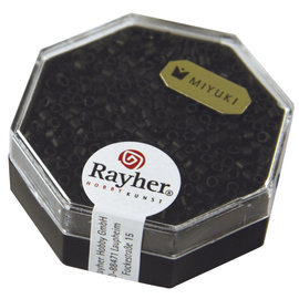 Rayher Delica-rocailles 2,2 mm zwart metallic mat