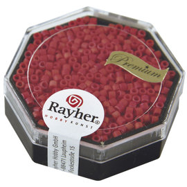 Rayher Delica-rocailles 2,2mm klasiek rood 7g. opaak