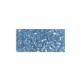 Rayher Delica-rocailles 2,2mm lichtblauw  6g, met zilverkern