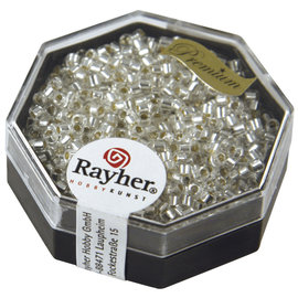 Rayher Delica-rocailles 2,2mm bergcristal met zilverkern