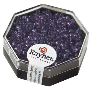 Rayher Delica-rocailles, 2,2mm violet 9g. parelglans