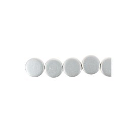 Hout - plat rond 5x20mm, streng 40cm zilver