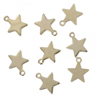 Mini Charm goud - Ster (10 st)