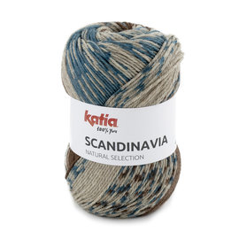 Katia Scandinavia 100g 202 bruin-turquoise bad 34240
