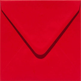 enveloppen vierkant 140x140mm red 6st.