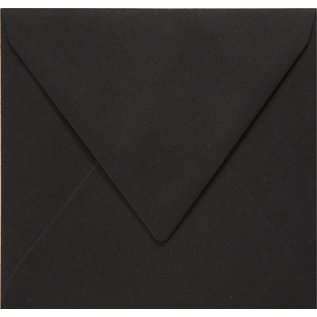 envelop 160x160mm recycled kraft zwart 100 grams 50st.