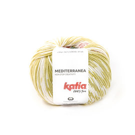 Katia Mediterranea 307 Citroengeel-Koraal-Waterblauw bad 34642A