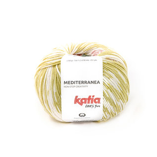 Katia Mediterranea 307 Citroengeel-Koraal-Waterblauw bad 34642A