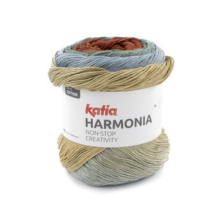 Katia Harmonia 208 Rood-Roestbruin-Waterblauw-Grijsblauw bad 35502