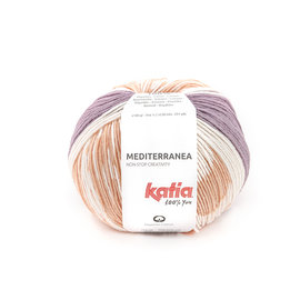 Katia Mediterranea 300 Parelmoer-lichtviolet-Reebruin-Oranje bad 34636A