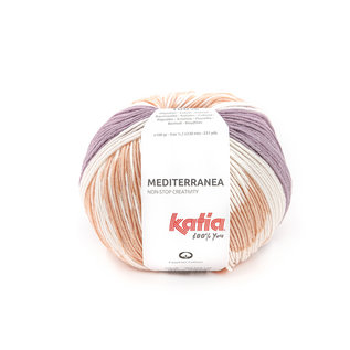 Katia Mediterranea 300 Parelmoer-lichtviolet-Reebruin-Oranje bad 34636A