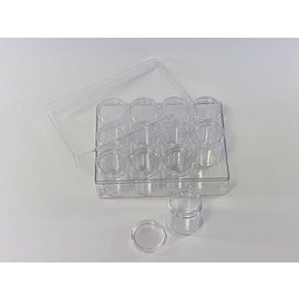 Opbergdoosjes 12 ST/ set 160x120x51mm pots 39x50mm