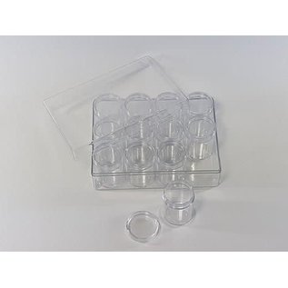 Opbergdoosjes 12 ST/ set 160x120x51mm pots 39x50mm