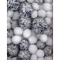 Mix PomPom Set wit incl glitter 50 ST  2 cm, 2.5 cm, 3.5 cm