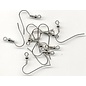 Oorhaakjes fish hook platinum 12 ST