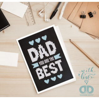 DIAMOND DOTZ® - 12.6x17.7 cm - Greeting Card BEST DAD