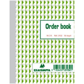 Orderboek 10.5x13.5cm, 50 blad, tweevoud, Gelijnd