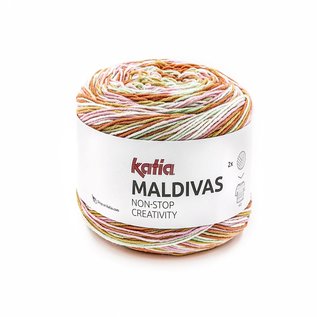 Katia Maldivas garencake  90 Bleekrood-Groen-Beigerood bad 29937A