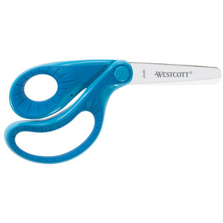 Schaar Westcott ergo junior soft grip blauw