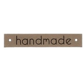 Leder label "Handmade" per stuk