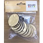 Houten badges 4.5x0,5cm met magneet 10st.