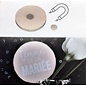 Houten badges 4.5x0,5cm met magneet 10st.