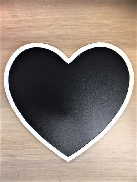 Krijtbord hartvorm 30x27x0,5cm - Maxime's Hobby - bvba