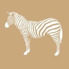 Sjabloon Paard - Zebra 20x20cm 2delig