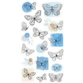 Stickers vlinders ca. 1-3,5cm