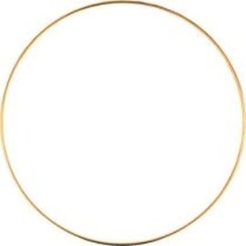 Metalen dromenvanger ring bedekt 30cm goudkleur