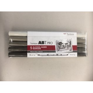 Tombow ABT Pro 5 alcohol-based markers warm grey colours