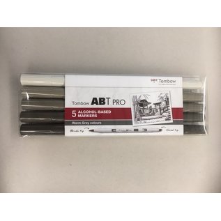 Tombow abt pro 5 alcohol-based markers warm grey colours