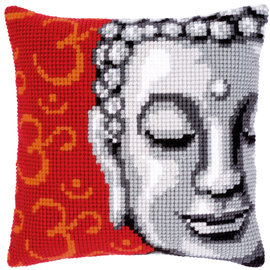 Kruissteekkussen Boeddha