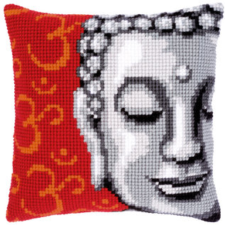 Kruissteekkussen kit Boeddha