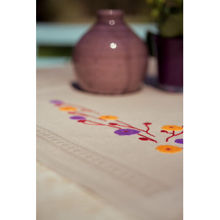 Vervaco Loper kit Speelse bloemen ca. 40 x 100 cm