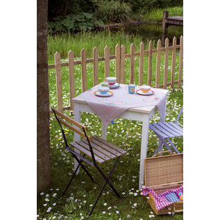 Tafelkleed kit Roze bloemen ca. 80 x 80 cm