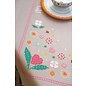 Tafelkleed kit Roze bloemen ca. 80 x 80 cm