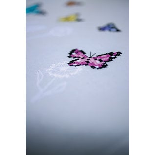 kruissteekpakket voorbedrukt vlinderdans 80x80cm