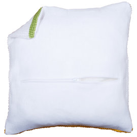 Kussenrug met rits ca. 45x45cm wit