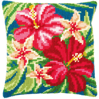 Kruissteekkussen kit Bloemen botanical