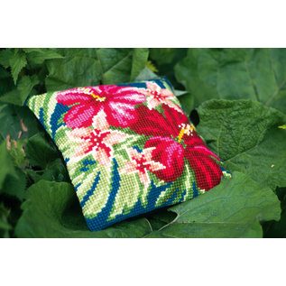 Kruissteekkussen kit Bloemen botanical