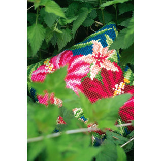Kruissteekkussen kit Bloemen botanical