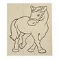 Rayher Houten puzzel PAARD, 17,6x14,7cm, om te kleuren