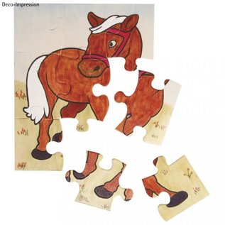 Rayher Houten puzzel PAARD, 17,6x14,7cm, om te kleuren