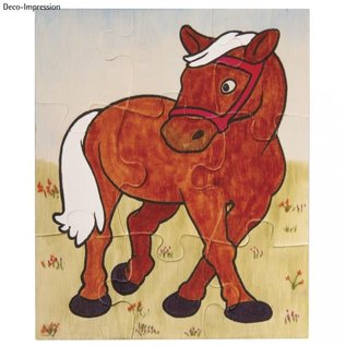 Rayher Houten puzzel PAARD, 17,6x14,7cm, om te kleuren