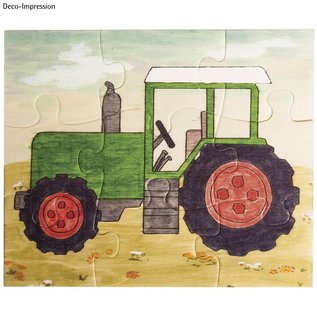 Rayher Houten puzzel Traktor, 17,6x14,7cm, om te kleuren