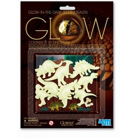 Glow-In-The-Dark  3D Dinosaurs 8 delig